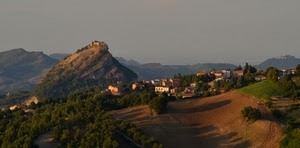 panorama, borgo, montagne, alberi, colline, montagna, paese, paesaggio, case, campi, castello, verde