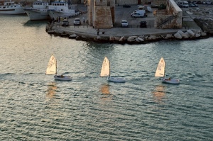 mare, barche, tre, vele, acqua, porto, vela, gara, regata