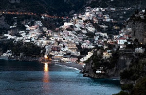 mare, case, panorama, riflesso, borgo, scogliera, spiaggia, città, costa, luce