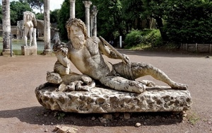 colonne, statua, marmo, alberi, scultura, barba, statue, parco, uomo, verde, giardino, villa, sculture, sdraiato, piante