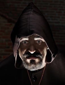 barba, cappuccio, occhi, baffi, ritratto, ombra, frate, volto