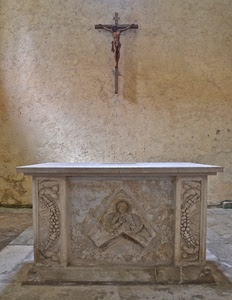 altare, marmo, croce, chiesa, crocifisso, cristo, muro