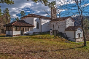 chiesa, campanile, alberi, nuvole, prato, cielo, pieve, vela