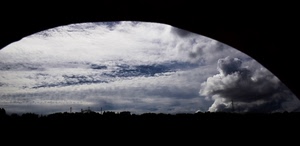 nuvole, cielo, arco, nero, orizzonte, cornice, panorama, bianco, grigio, tralicci, paesaggio