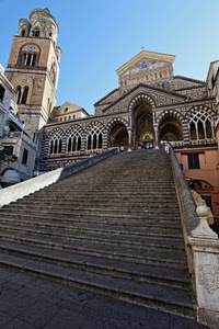campanile, chiesa, scalinata, duomo, scala, amalfi, gradini, colonne, scale, scalini, archi