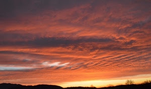 tramonto, nuvole, cielo, rosso, alberi, giallo, arancione, arancio, colline, nero