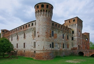 castello, torri, prato, albero, finestre, ponte, cielo, torre, alberi