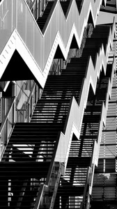 scale, bianconero, gradini, scalini, geometria, nero, ombre, scala, bianco, linee, prospettiva, geometrico, metallo