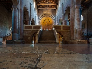 colonne, chiesa, scala, scale, croce, archi, navata, gradini, marmo, altare