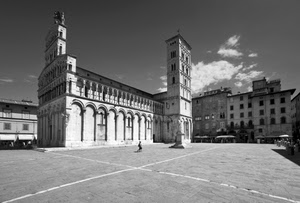 chiesa, piazza, campanile, bianconero, monumento, torre, palazzi