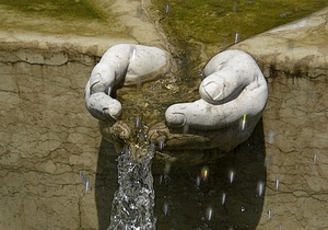 mani, fontana, acqua, gocce, dita, marmo, unghie, cascata