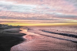 mare, spiaggia, onde, tramonto, acqua, sabbia, nuvole, alba, cielo