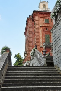 scalinata, palazzo, gradini, fiori, scale, scala, finestre, albero, villa, salita