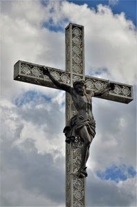 croce, nuvole, cielo, crocifisso, gesù, cristo, azzurro, crocefisso, grigio, cerchi, ferro