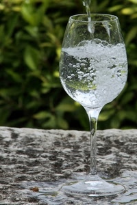 acqua, bicchiere, vetro, bollicine, calice, trasparenza, verde