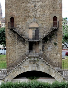 scale, ringhiera, porte, gradini, ringhiere, arco, erba, finestre, scalinata, torre, simmetria, palazzo, scalini, porta