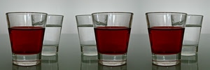 bicchieri, vetro, acqua, sei, rosso, vino, trasparente, liquido, riflesso