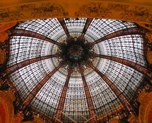 cupola, vetrata, vetri, raggi, colori, soffitto, archi, triangoli, vetro, linee, liberty, vetrate, decorazioni