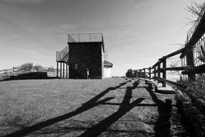 ombre, casa, staccionata, bianconero, ringhiera, scale, scala, ombra, prato, steccato