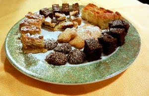 piatto, dolci, zucchero, cibo, biscotti, pasticcini, tovaglia