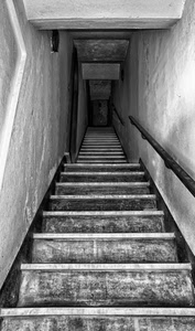 gradini, scala, corrimano, scale, prospettiva, bianconero, scalini, rampa, salire, muro, scalinata, mancorrente