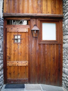 porta, legno, lampione, finestra, zerbino, tappeto, pietra