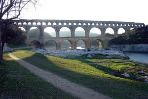 archi, erba, ponte, fiume, verde, acquedotto, albero, sentiero, pietre, rocce, acqua, alberi, romano, prato, strada, cielo, sassi, arcate